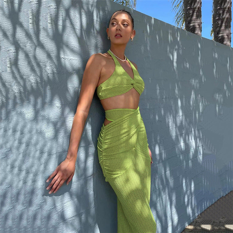 Halter Backless Slim Fit Skirt