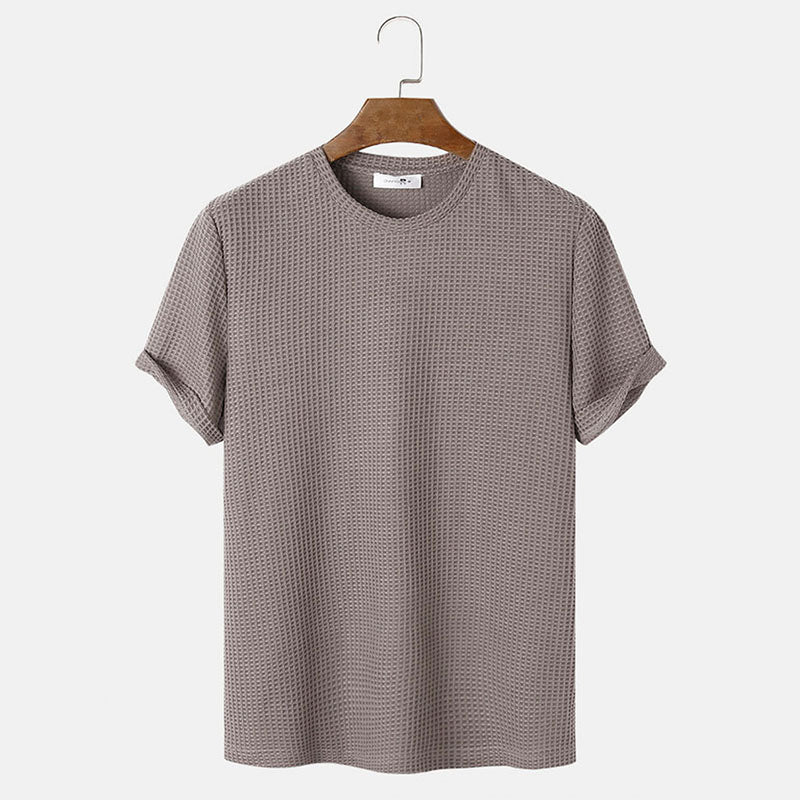 Summer Solid Color Round Neck Basic T-Shirt