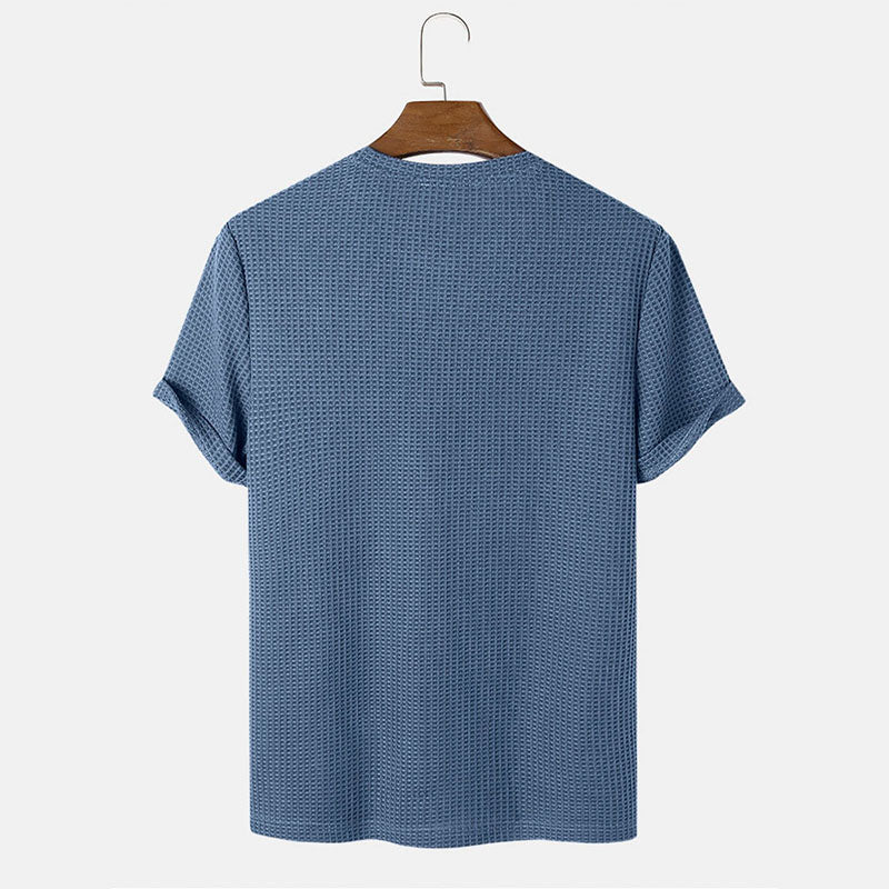 Summer Solid Color Round Neck Basic T-Shirt