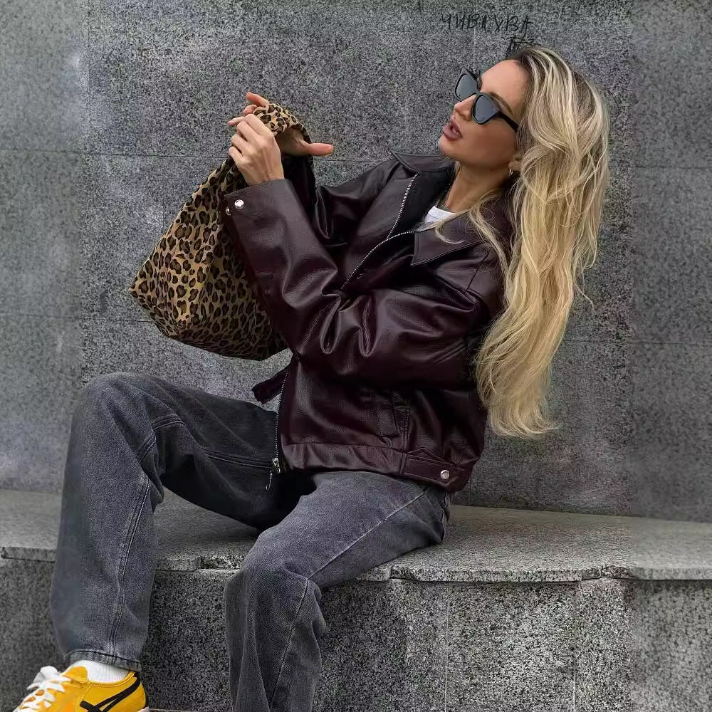 Lapel Zipper Jacket