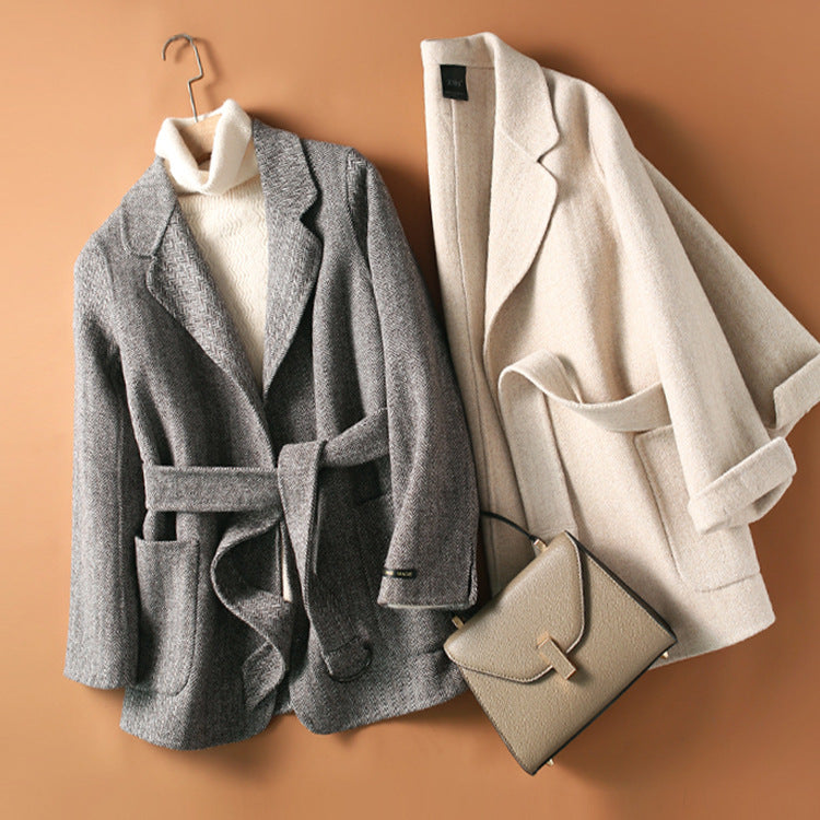 Temperament Coat - Double-sided Woolen Coat