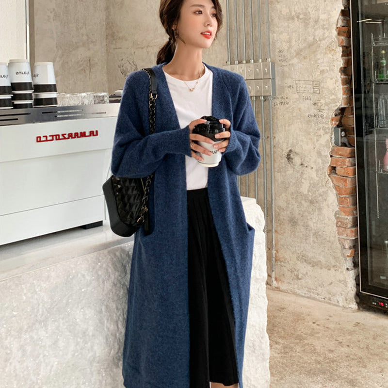 Loose Mid-length Knitted Coat