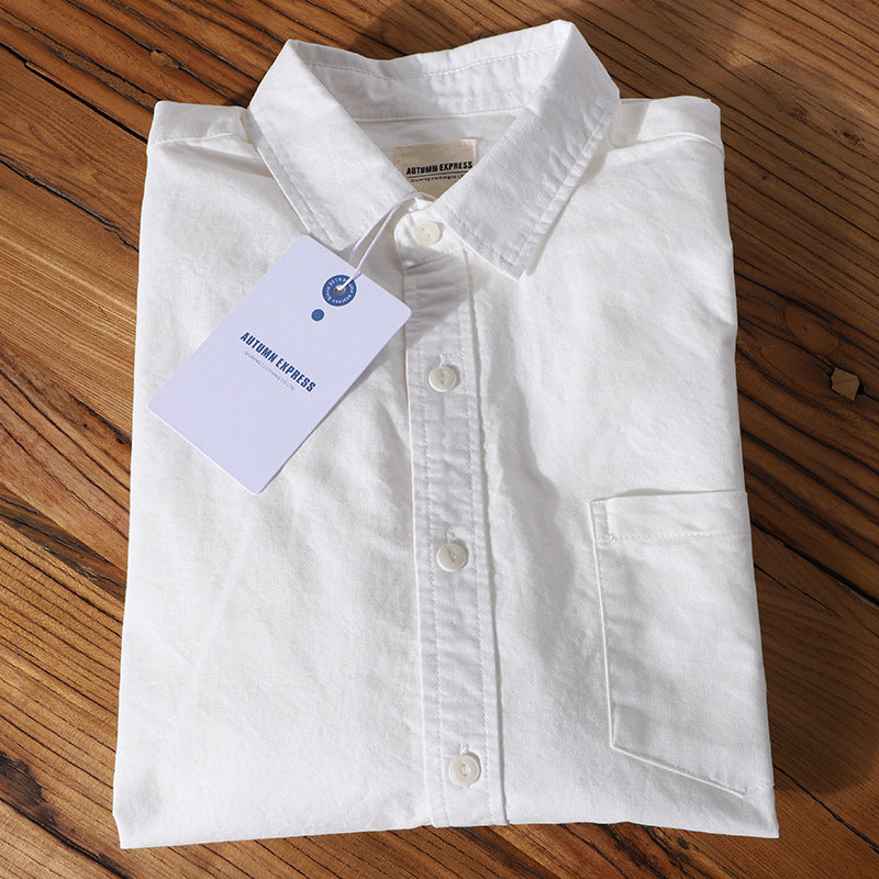 Cotton Oxford Woven Shirts Men