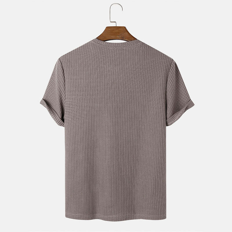 Summer Solid Color Round Neck Basic T-Shirt