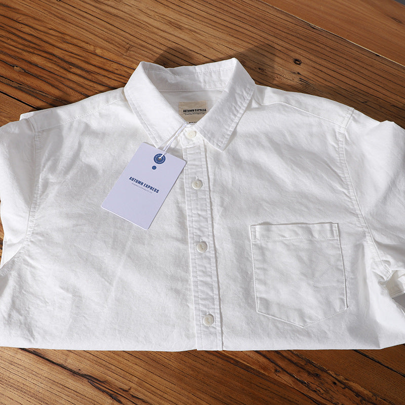 Cotton Oxford Woven Shirts Men