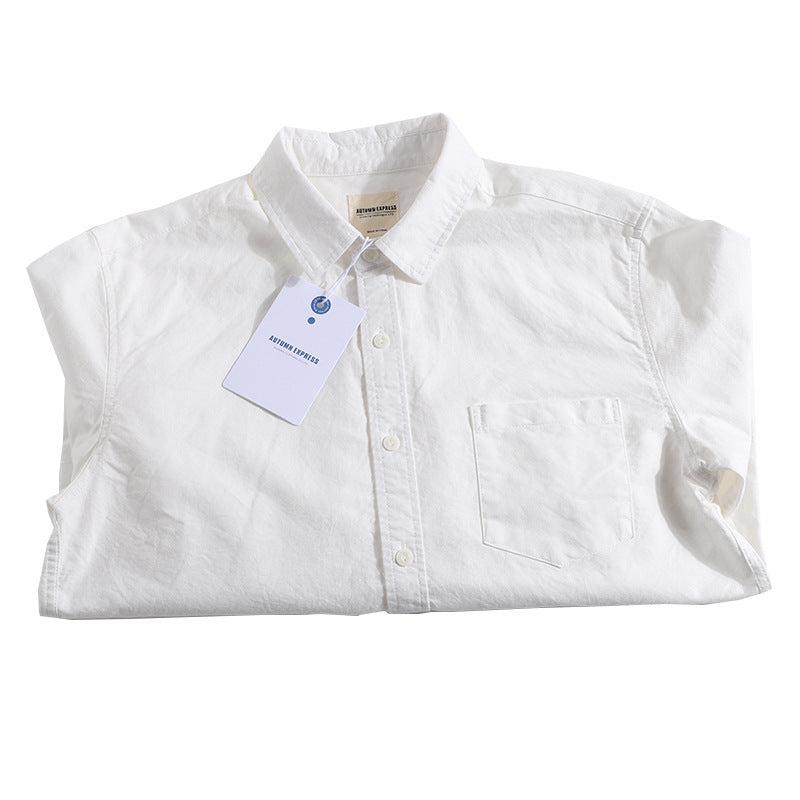 Cotton Oxford Woven Shirts Men