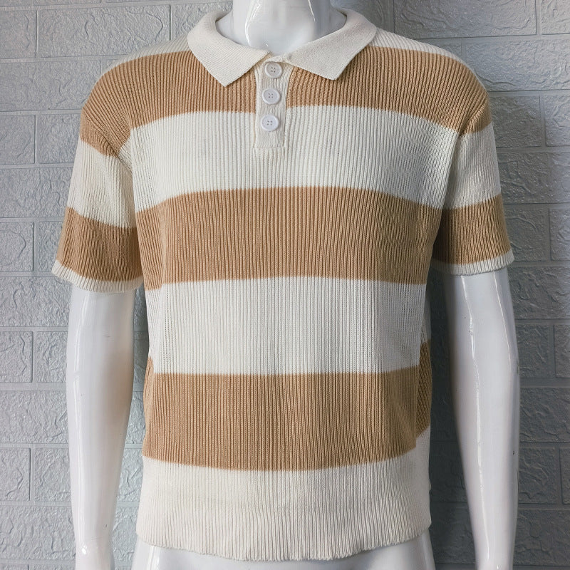 Lapel Sweater Short Sleeve