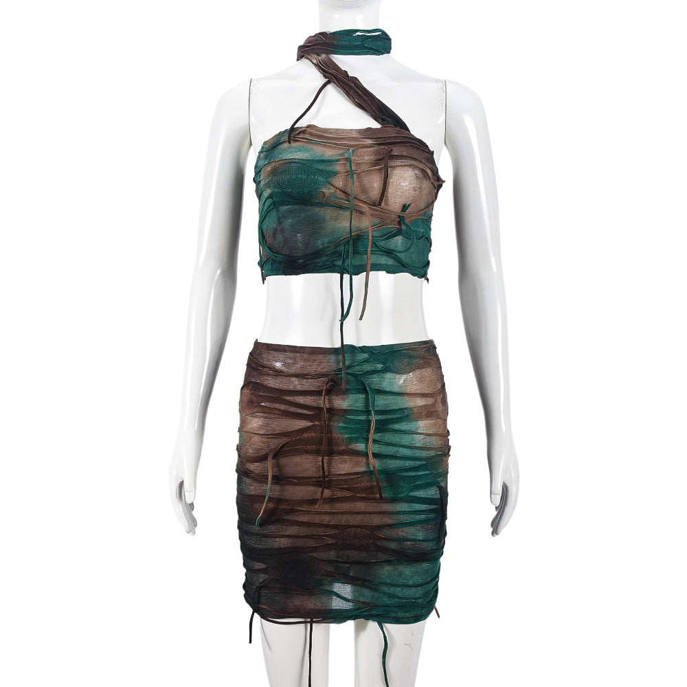 Ripped Tassel Two-piece Set