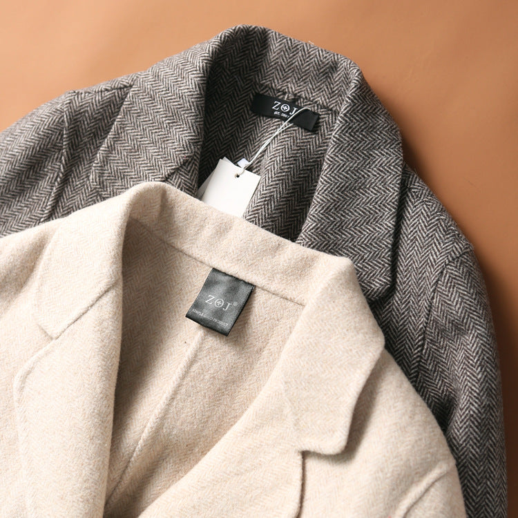 Temperament Coat - Double-sided Woolen Coat