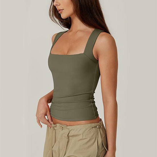Summer Square-neck Tank Vest