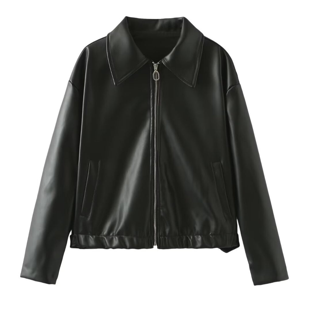 Lapel Zipper Jacket