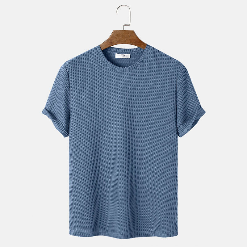Summer Solid Color Round Neck Basic T-Shirt