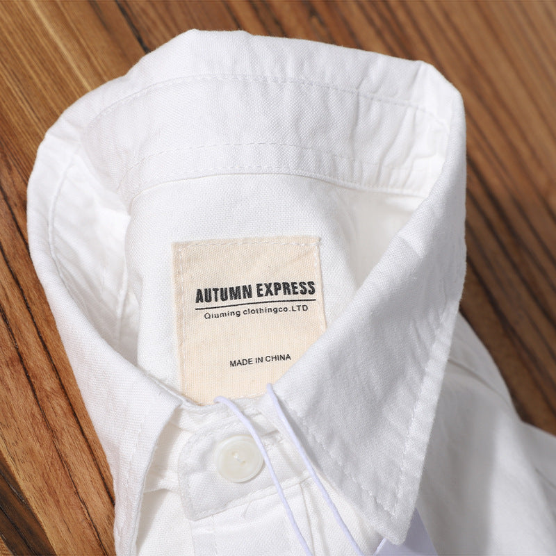 Cotton Oxford Woven Shirts Men