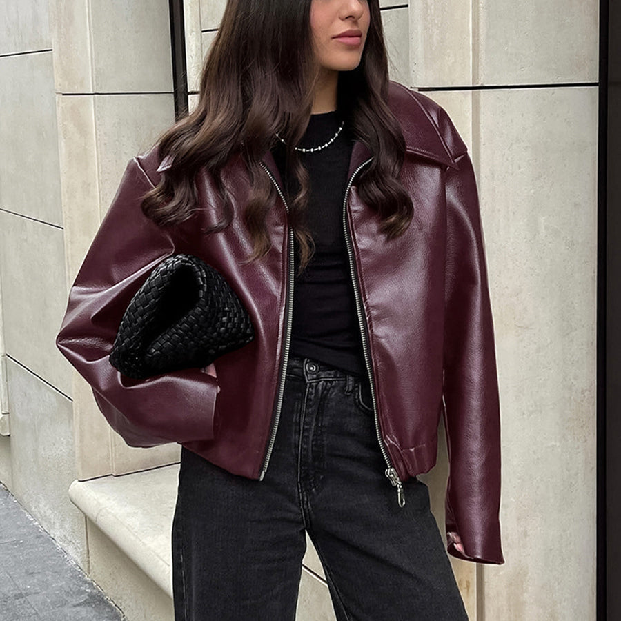 Lapel Zipper Jacket