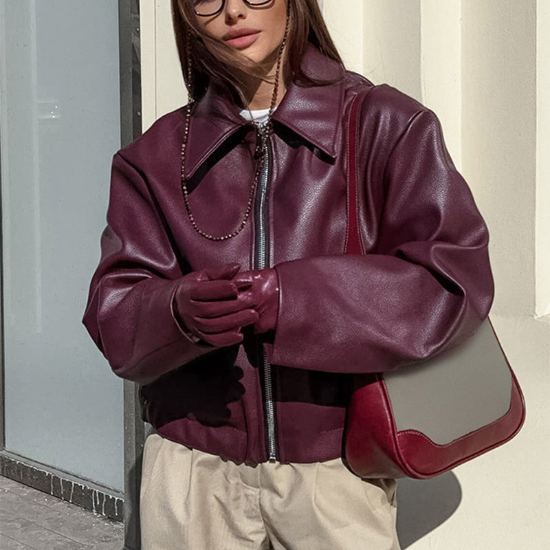 Lapel Zipper Jacket