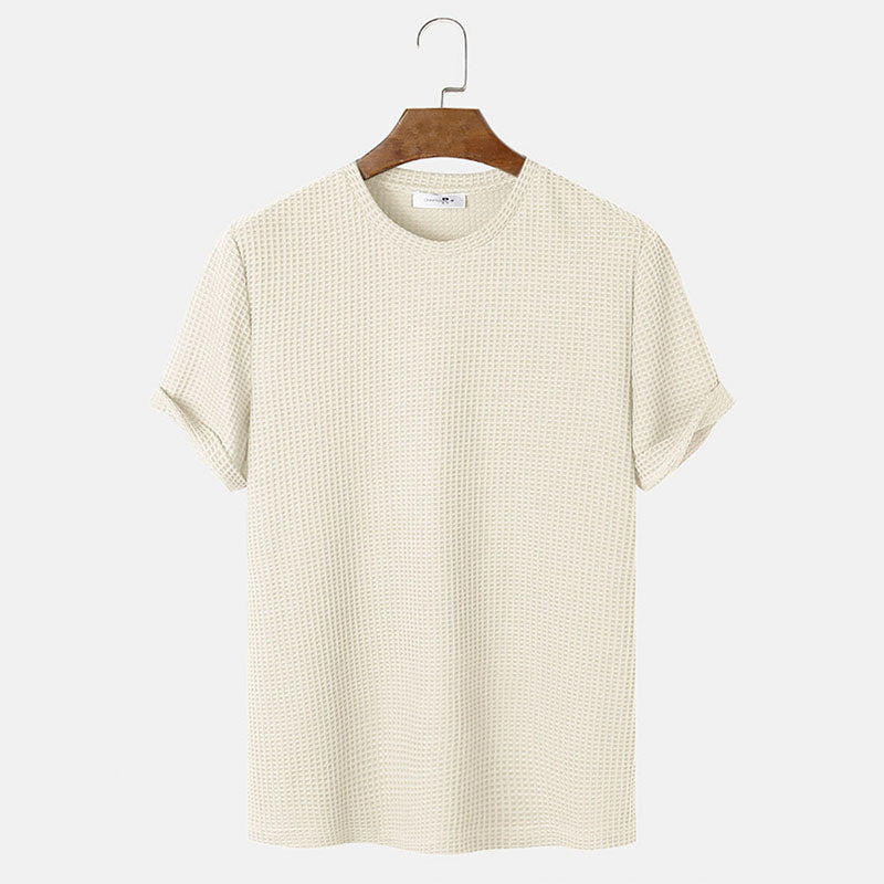Summer Solid Color Round Neck Basic T-Shirt